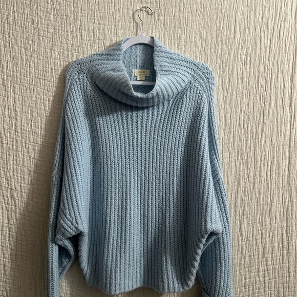 Maeve Light Blue Cowl Neck Sweater Sz sm - Picture 2 of 7